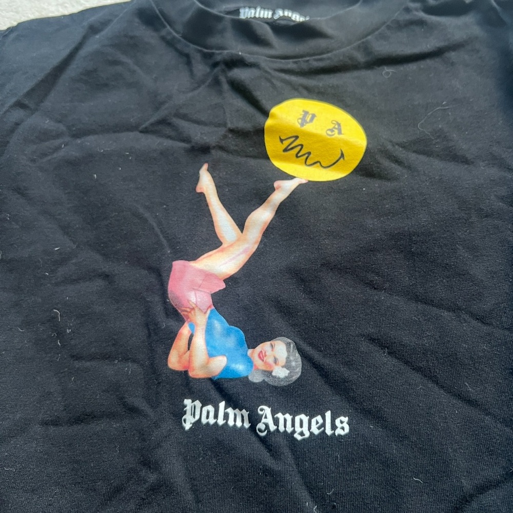 Palm Angels Black Graphic T-Shirt